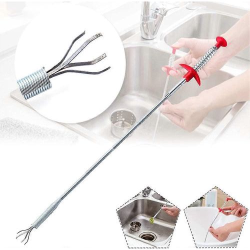 Désencapuchon de drain de cheveuxGriffe de nettoyage multifonctionnelle, Dragage d¿évier Outil de nettoyage de déboucheur pour baignoire de salle de bain, évier, toilette, égout, cuisine