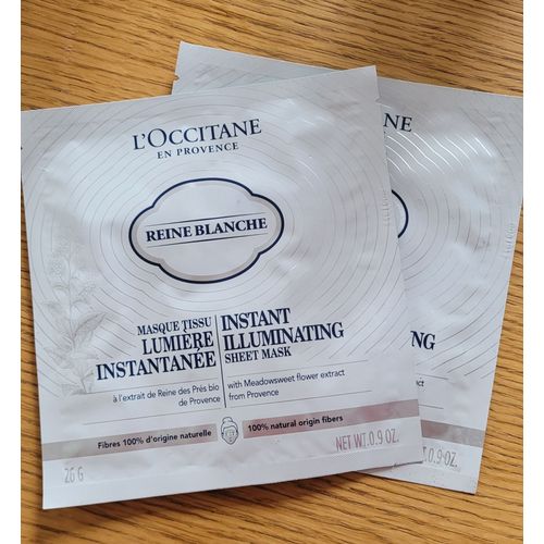 L'occitane Masque Tissu Reine Blanche Lot De 2 