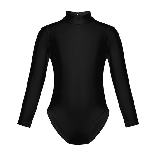 Aqleotard À Manches Longues Pour Filles,Costume De Batterie,Col Montant,Justaucorps De Ballet Pour Adolescents,Vêtements De Danse De Patinage Pour Enfants,Costume De Danse Sur Scène