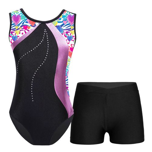 Tenues De Danse De Ballet Pour Enfants,Justaucorps Pour Enfants,Combinaison Avec Short,Ensembles De Vêtements De Danse Pour Filles,Unité De Yoga