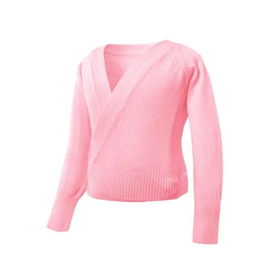 Pull De Ballet Rond Pour Filles,Cardigans Pour Enfants,Justaucorps De Danse Doux,Croisé,Chaud,Printemps,Automne