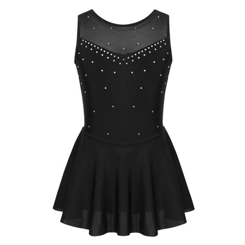 Robe De Brevde Ballet Pour Fille,Tenue De Patinage Artistique,Costume De Scène En Maille Transparente