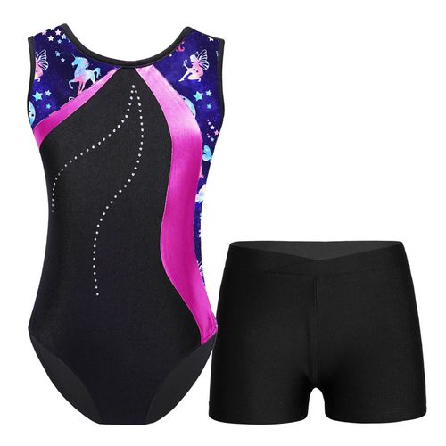 Ensemble De Justaucorps De Ballet Pour Enfants,Costume Aqdrums Avec Short,Vêtements De Danse Pour Filles,Unitards De Patinage Artistique En Fibre De Biscuits