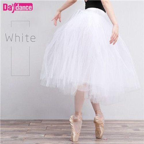 Jupe Tutu De Ballet Longue En Tulle Blanc Pour Femme,Sous-Vêtement Lyrique