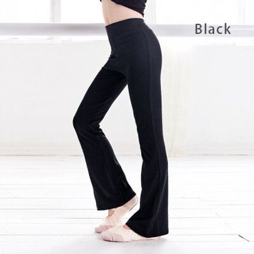 Pantalon Noir Pour Filles,Évasé,En Coton,Pour Gymnastique,Fitness,Danse De Ballet,Pour Enfants
