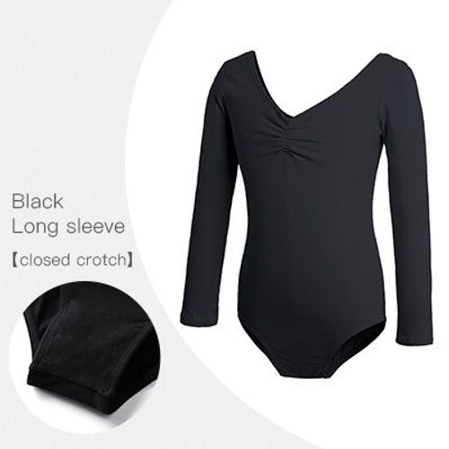 Justaucorps De Ballet En Coton À Manches Longues Pour Filles,Olympiques De Batterie De Danse Pour Tout-Petits,Noir,Costume De Batterie Pour Phtaline