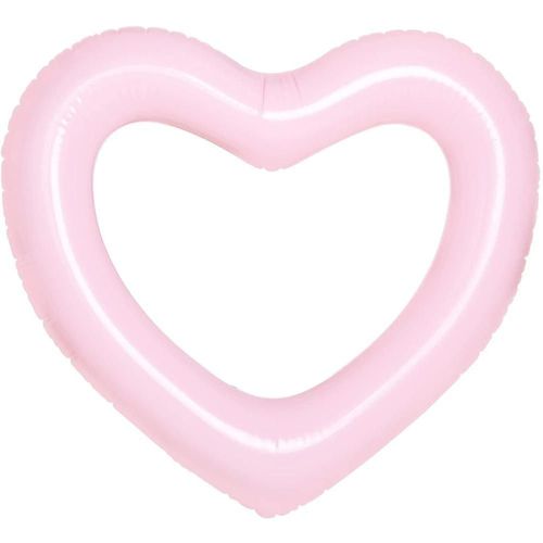 Pont En Tube Intérieur Rose En Forme De C?ur Pour Piscine/Plage, Anneau De Natation Gonflable - Rose