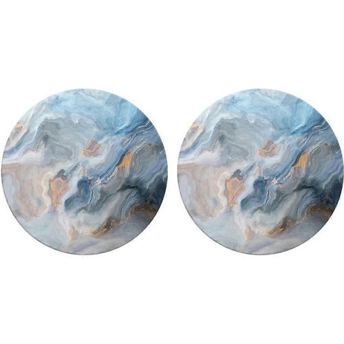 Sous-Verres Pour Boissons Ensemble De Sous-Verres En Céramique Absorbants Avec Base En Liège, Marbre Or Rose-Chushilanruins