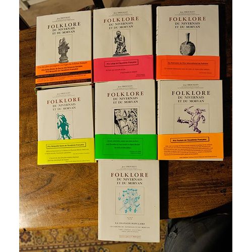 Les 7 Volumes De : "Folklore Du Nivernais Et Du Morvan" De Jean Drouillet 2ème Édition Revue Et Complétée, Livres Reliés