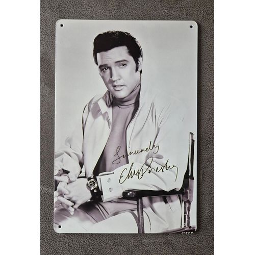 Plaque métallique décorative Elvis Presley