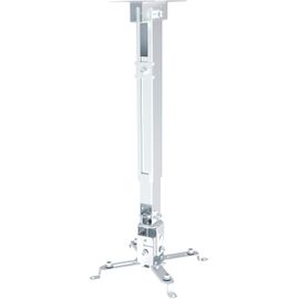 , Support Plafond/Mural Pour Beamer/Projecteur, Inclinable (+/-15), Distance Plafond Jusqu'À 65 Cm, Capacité De Charge 20,0 Kg, Blanc[Q332]