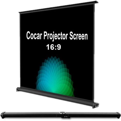 Toile Videoprojecteur, 50"" Ecran Projection Portable Rétractable Pull-Out Style Pour Led/Lcd/Dlp Projecteur Home Cinéma 3D 4K Hd Film Intérieur Extérieur - 4 3/16 9 Compatible[Q337]