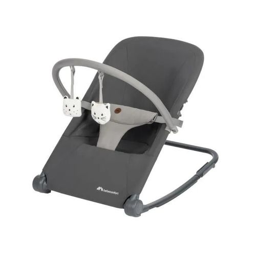 Bebeconfort Aster, Transat Ultra Plat, Ajustable, 2 Positions D'inclinaison, Arche Incluse, De 0 À 3 Ans (15kg) Tinted Graphite