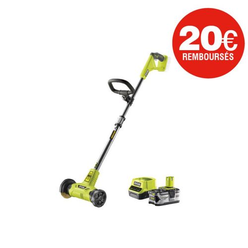 Nettoyeur de joints RYOBI 18V One+ - 1 batterie 2.0 Ah - 1 chargeur - RY18PCA-120