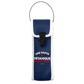 Étui Pour Boules De Pétanque - Jack - Simili Cuir - Bleu, Blanc, Rouge - Message 'plaisir' - Mixte
