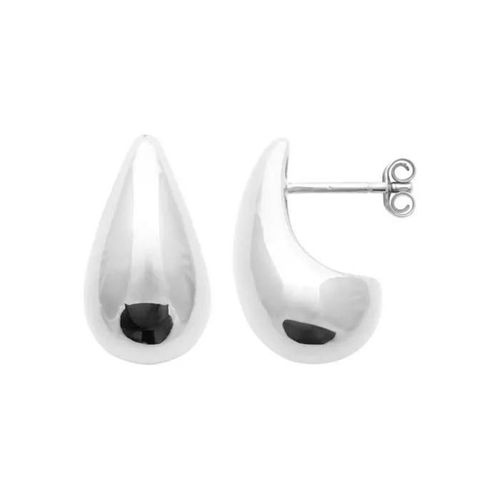 Boucles D'oreilles Forme Goutte D'eau En Argent Massif 925/000 Rhodié