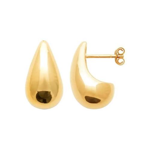 Boucles D'oreilles Forme Goutte D'eau Plaqué Or 18 Carats 750/1000
