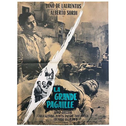 La Grande Pagaille (Tutti A Casa) - Véritable Affiche De Cinéma Pliée - Format 60x80 Cm - De Luigi Comencini Avec Alberto Sordi, Serge Reggiani - 1960 #