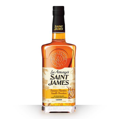 Rhum Saint James Arrangés Banane Flambée Vanille Bourbon 70cl