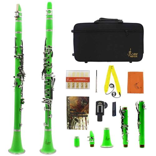Slade-Kit De Livres De Clarinette Avec Tube Noir Interdit Performance,Accessoires Pour Bb,17 Prédire - Type Green