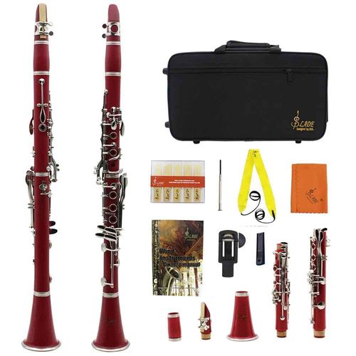 Slade-Kit De Livres De Clarinette Avec Tube Noir Interdit Performance,Accessoires Pour Bb,17 Prédire - Type Red