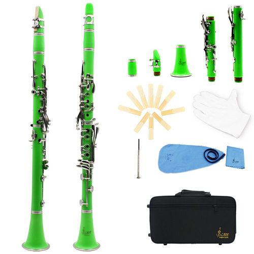 Slade-Clarinette Sib En Bois,17 Prédire,Bakélite,Calcul Professionnel,Vent,Avec Boîte,Roseau,Pièces Musicales - Type Green #A