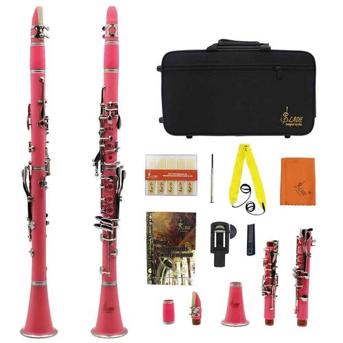 Slade-Kit De Livres De Clarinette Avec Tube Noir Interdit Performance,Accessoires Pour Bb,17 Prédire - Type Pink