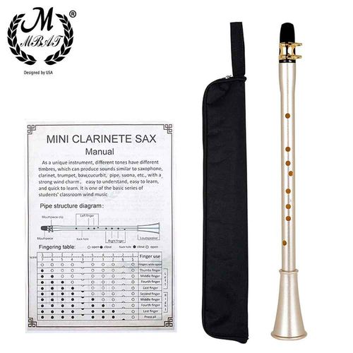 M Mbat-Mini Clarinette Avec Clé Mib,Saxophone Compact Et Simple,Matériau Abs,Instrument Musical À Vent Avec Sac De Transport Manuel - Type Mi-03