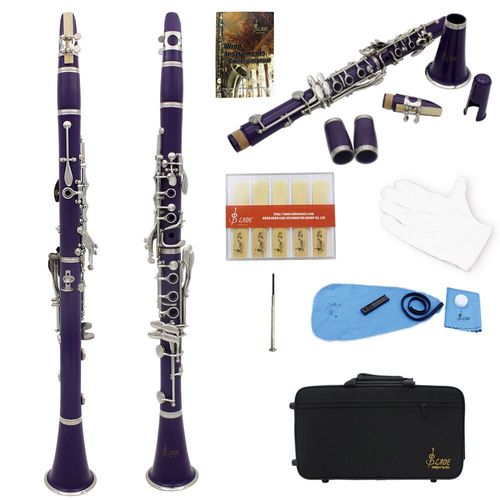 Slade-Clarinette Sib Portable En Abs,Instruments De Musique À Vent,Calcultation Professionnelle,17 Prédire,6 Anneaux - Type Purple