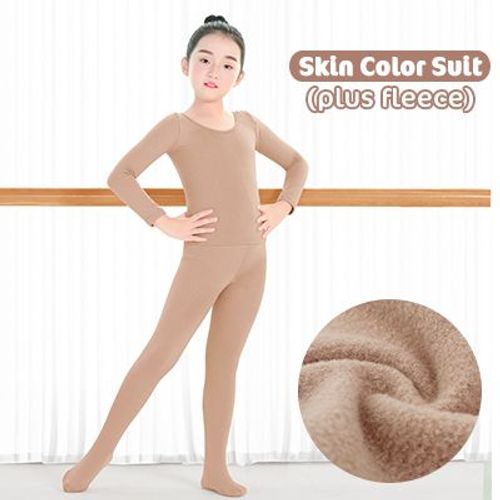 Ensembles Pour Enfants,Sous-Vêtements De Danse De Ballet,Gymnastique Invisible,Couleur Chair,Costumes De Spectacle Pour Filles,Hiver