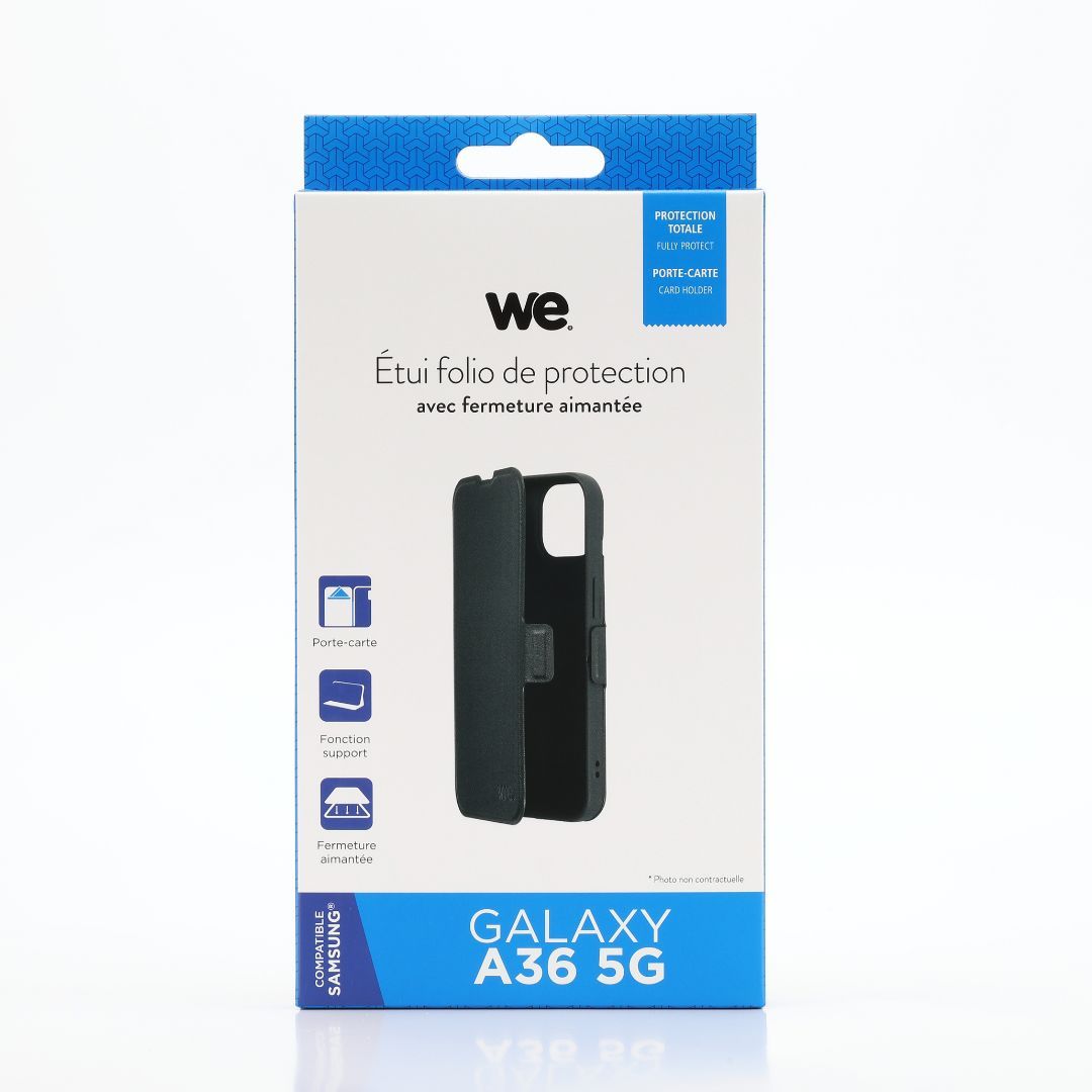 WE Etui folio FERMETURE AIMANTEE SAMSUNG A36 5G noir