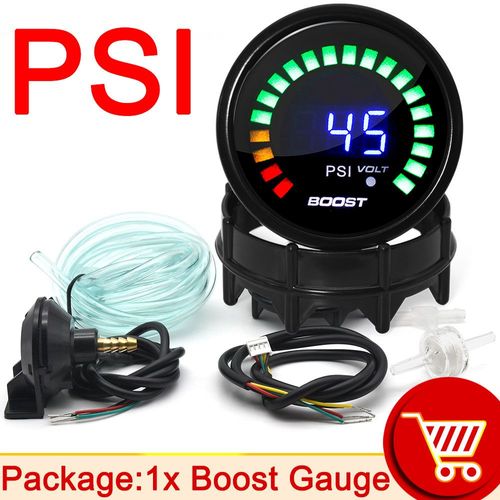 Compteur de division numérique à 20 LED,barre de suralimentation psi,vide,température de l'eau,presse à huile,voltmètre,rapport air/carburant,jauge EGT,température RPM,2 pouc - Type boost gauge PSI