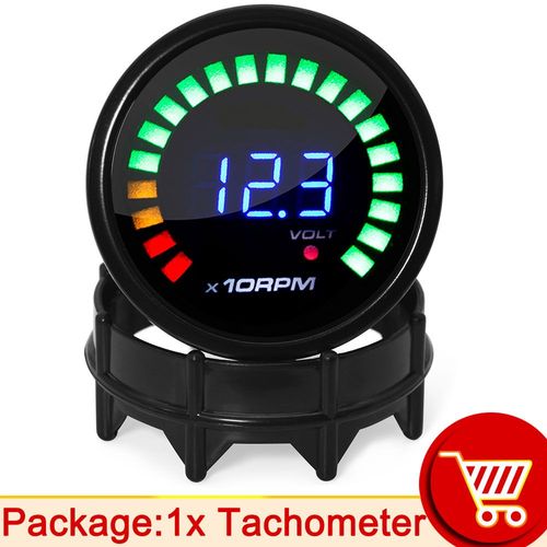 Compteur de division numérique à 20 LED,barre de suralimentation psi,vide,température de l'eau,presse à huile,voltmètre,rapport air/carburant,jauge EGT,température RPM,2 pouces,52 - Type Tachometer