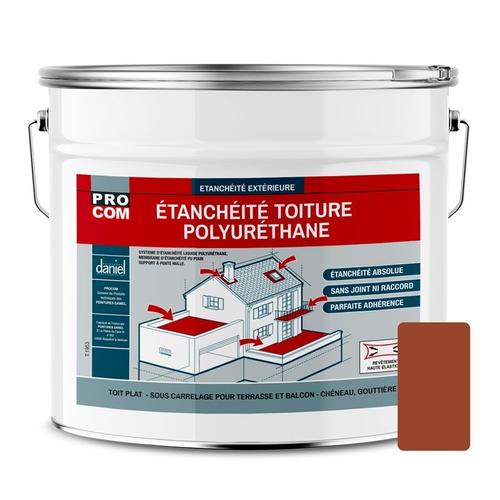 Étanchéité toiture polyuréthane - Étanchéité toit terrasse, toit plat PROCOM 15 Kg Rouge (RAL 8004)