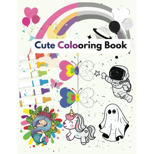 Unicorn Coloring Book: Astronaut And Mermaid Halloween Characters, Kids Activity Book