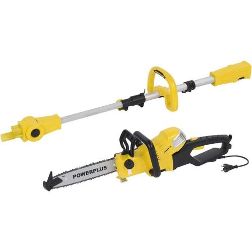2-en-1 Tronçonneuse Électrique Téléscopique POWXG1032-900 W, Guide de 300 mm, Lubrification Automatique de Chaîne