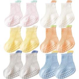 Chaussettes Antidérapantes Enfant 1 - 3 ans - 6 Paires de Socquettes pour  Bébé, Enfants, Fille, Garç