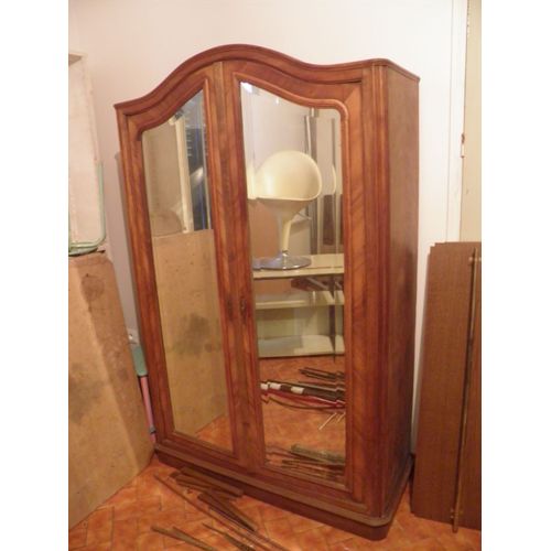 Armoire Noyer Miroir "Biseauté" 182x120x45