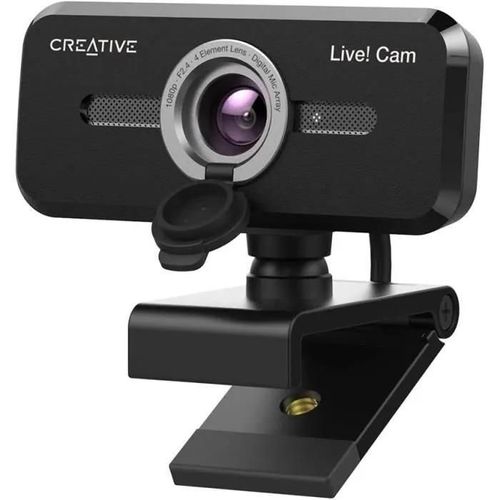 Webcam USB Creative Live! Cam Sync 1080p V2 grand angle avec fonction muet automatique et réduction du bruit pour les appels vidéo,