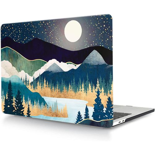 Coque Compatible avec MacBook Pro 13 Pouces 2015 2014 2013 2012 Version A1502 A1425 avec Retina Display, Étui Rigide Protecteur en Plastique, Montagne et Lune