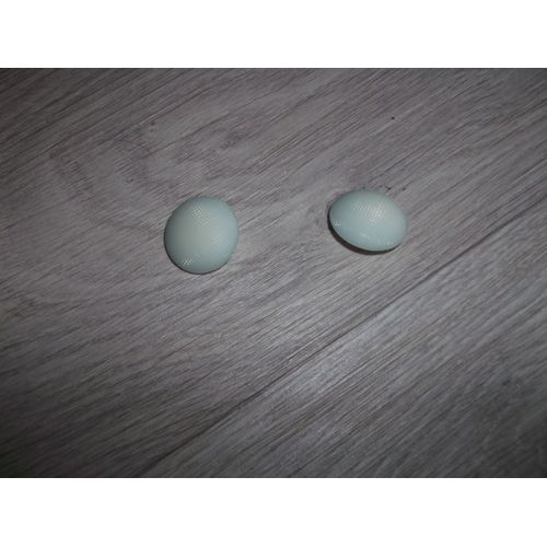 Boucles D'oreilles Rondes Tout Plastique Bleu Pâle Neuves