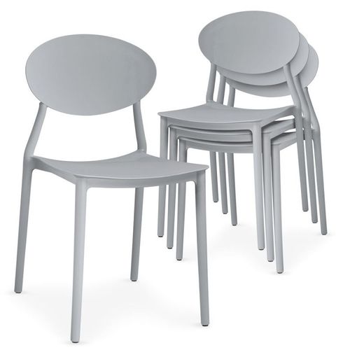 Paris Prix - Lot De 4 Chaises Design "Tojal" 81cm Gris