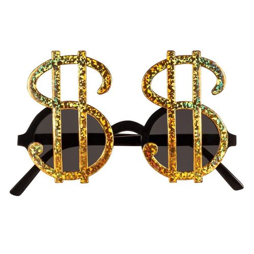 Paire De Lunettes Dollars Noir Adulte