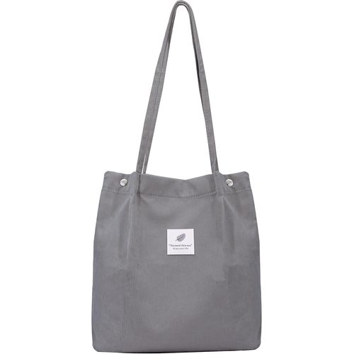 Sac A Main Femme Sac En Velours Côtelé Sac À Bandoulière Décontractée Avec Poches Pour Shopping L'École Voyages[L370]