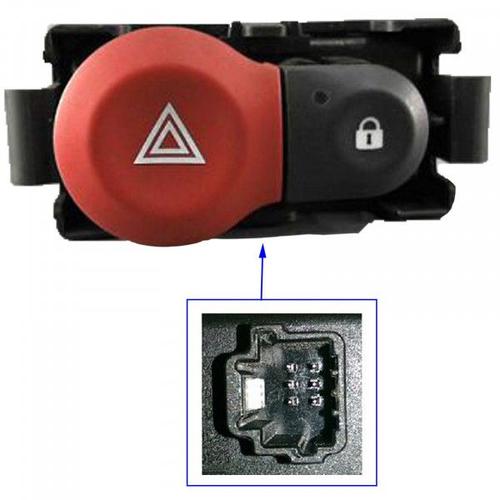 Interrupteur De Signal De Détresse (Warning) Avec Bouton Centralisation - Renault Clio Grandtour 1.4 16v 02/2008-12/2012