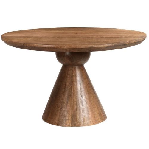 Bombay-Table À Manger Ronde 6 Personnes D130, Bois De Manguier Massif