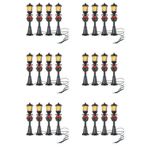 24 Pi¿¿Ces Mini Lampadaire De No?L Lampe De Train Lampe De Rue Miniature Lumi¿¿Res D¿¿Coratives Pour Bricolage Maison De Poup¿¿E Village Chemin