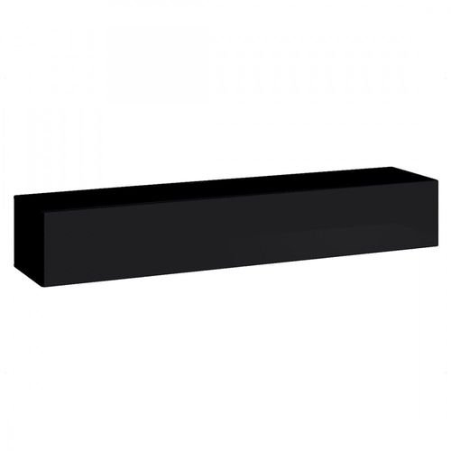 Meuble Tv Suspendu 180cm Coloris Noir Collection Switch. Finitions Brillantes.