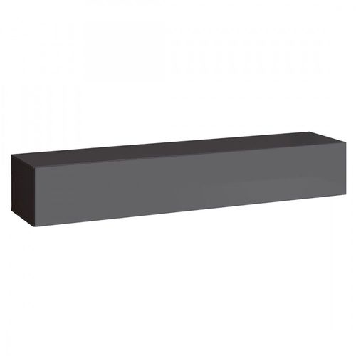 Meuble Tv Suspendu 180cm Coloris Gris Collection Switch. Finitions Brillantes.