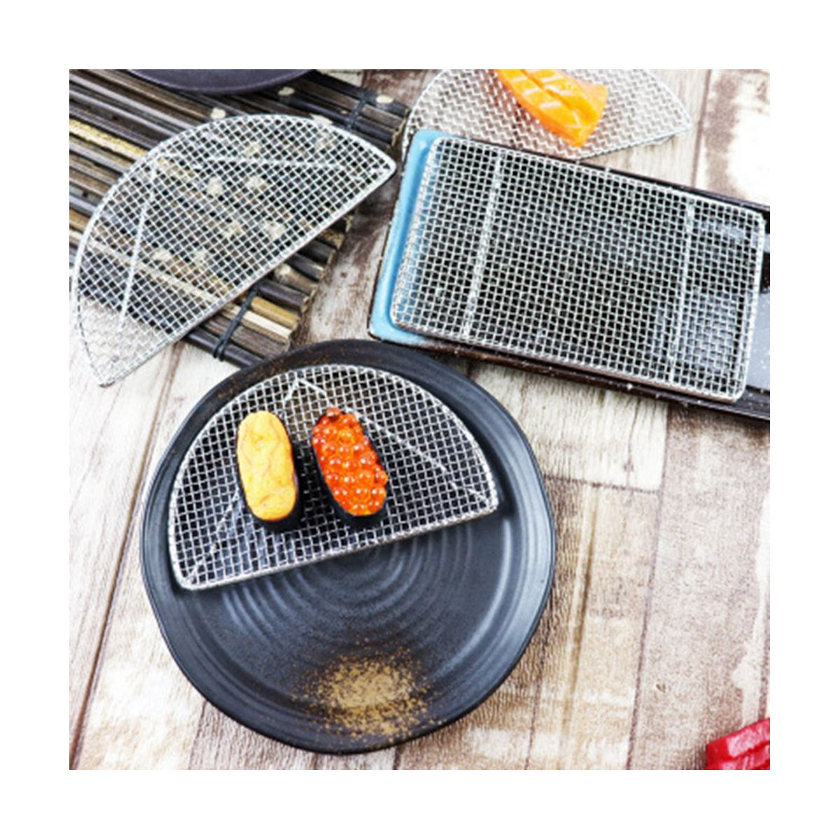 2x Filet De Tempura Frit En Acier Inoxydable Gril Hamburger ... - 3